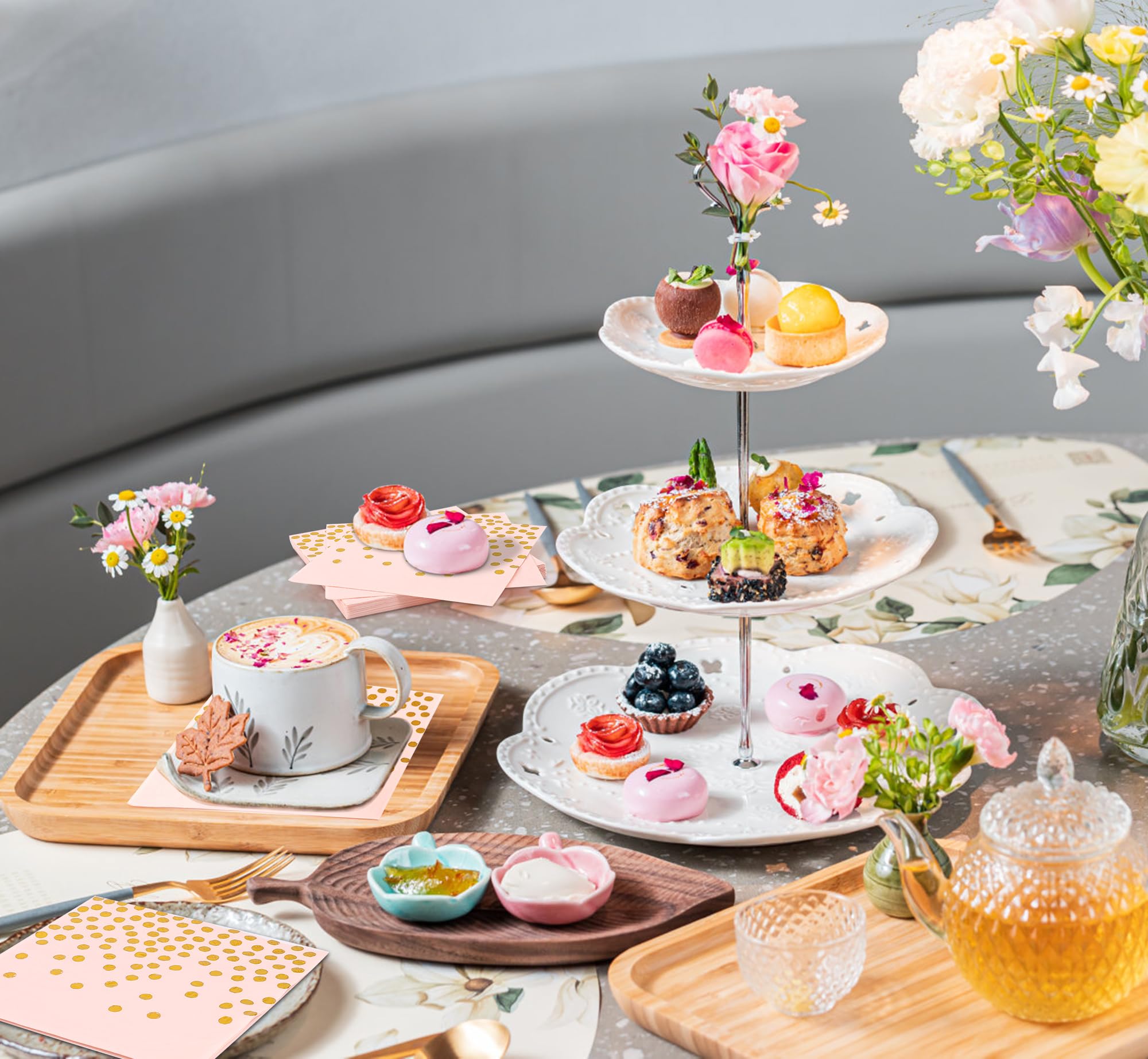 Serviette De Table Enfant 32 Serviettes Paper Team Bride Or Rose - Pour JGA, Mariage, Anniversaire - Décoration Table Enterrement Vie Jeune Fille