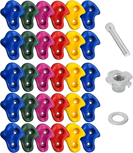 Reznor Climbing Holds - 30 Rough and Realistic Rock Textured Grips for All Skill Levels