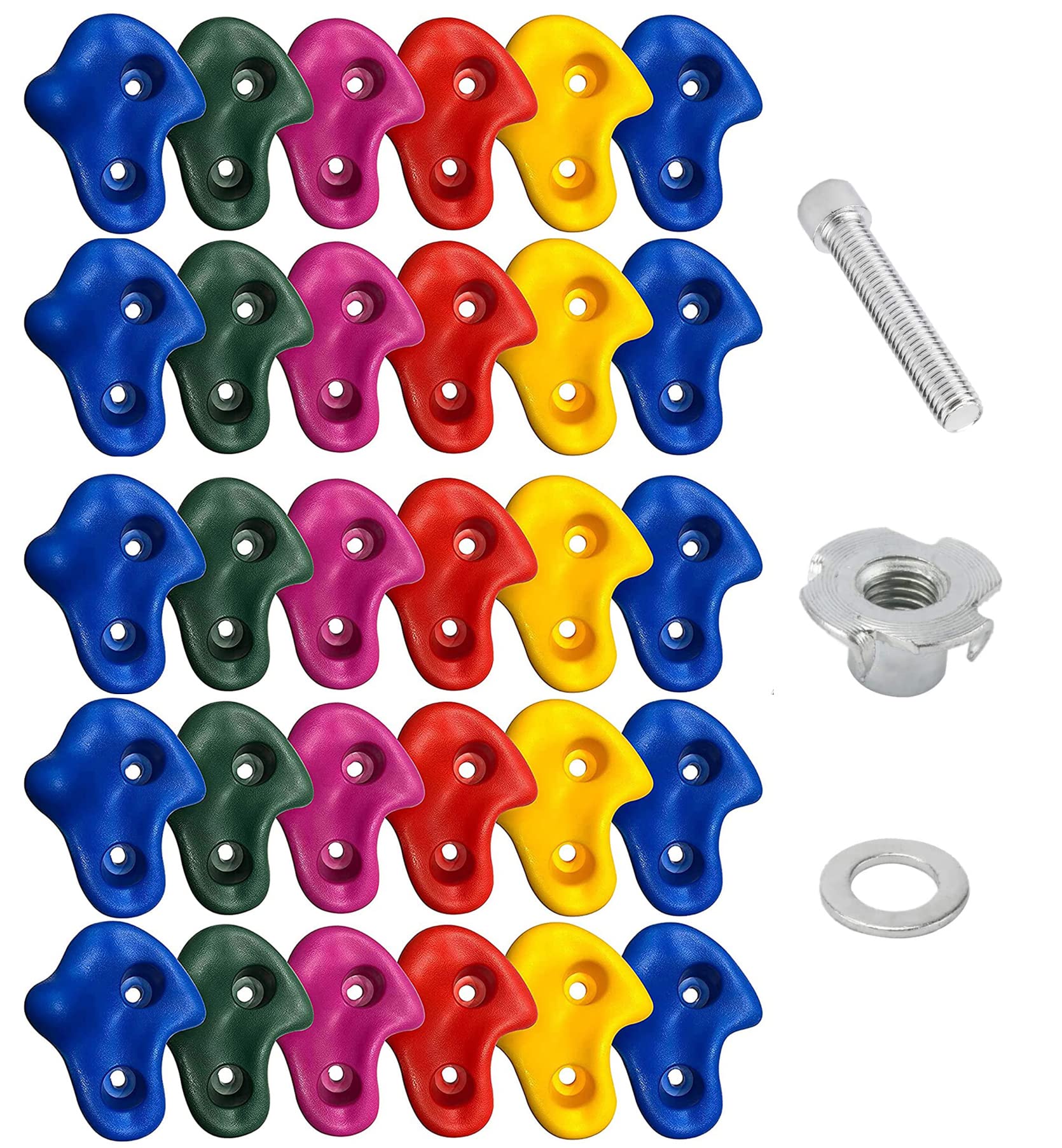 Reznor Climbing Holds - 30 Rough and Realistic Rock Textured Grips for All Skill Levels (B09XVJ3WK3) Amazon Price History, Amazon Price Tracker