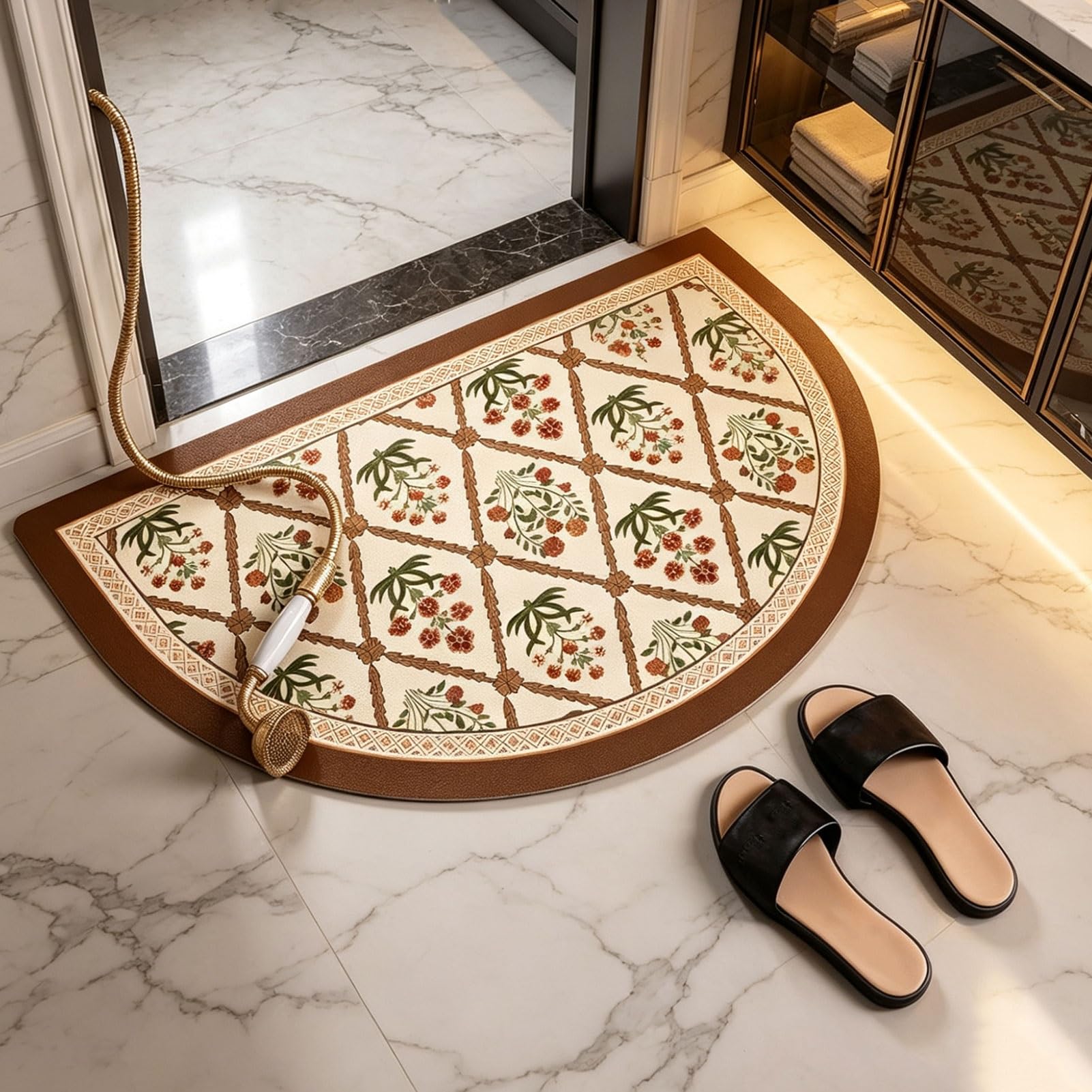 Tappetino Antiscivolo per Bagno, Morbido e Assorbente, Ideale per Ingresso, Cucina, Vasca da Bagno, Cucina, Zona per la Pappa degli Animali Domestici, Doccia, lavandino (40x60 cm)