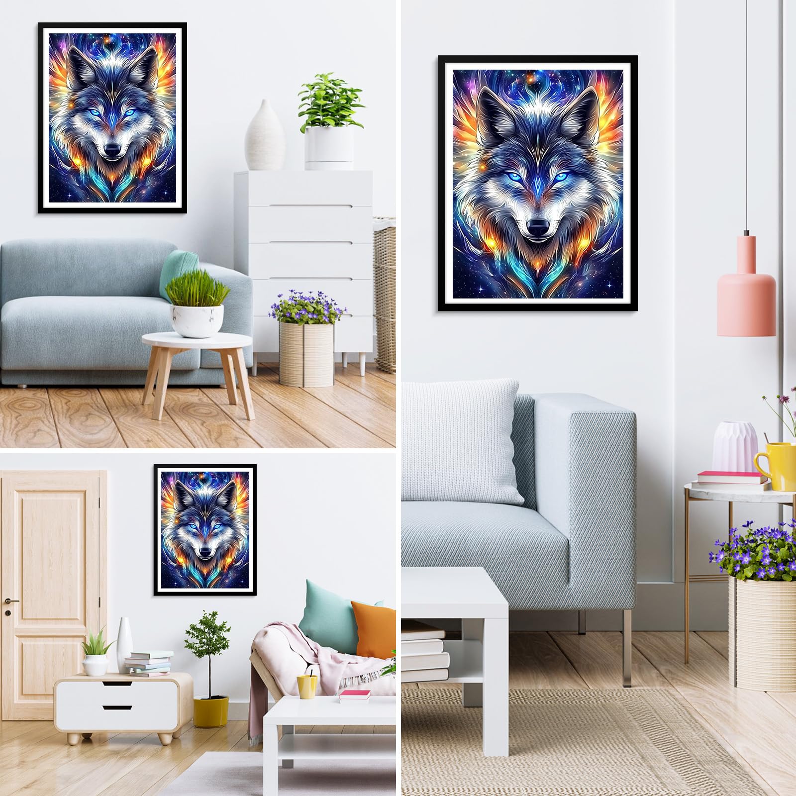 TOSTOG Kit Peinture Diamant Adulte 5D Vache Et Chien 30x40cm - Art DIY Cristal Ronde