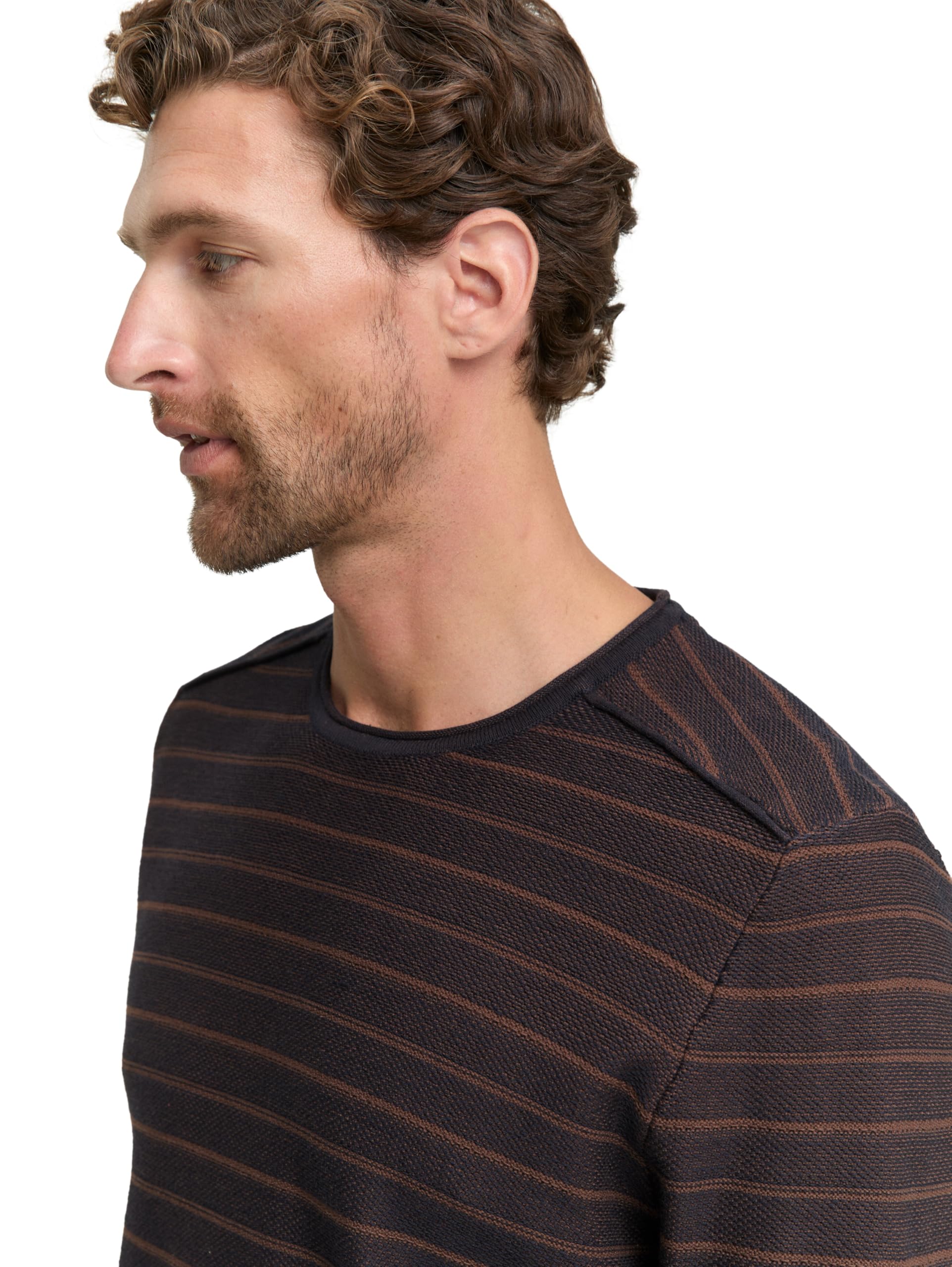 TOM TAILOR Herren Strickpullover mit Rundhalsausschnitt