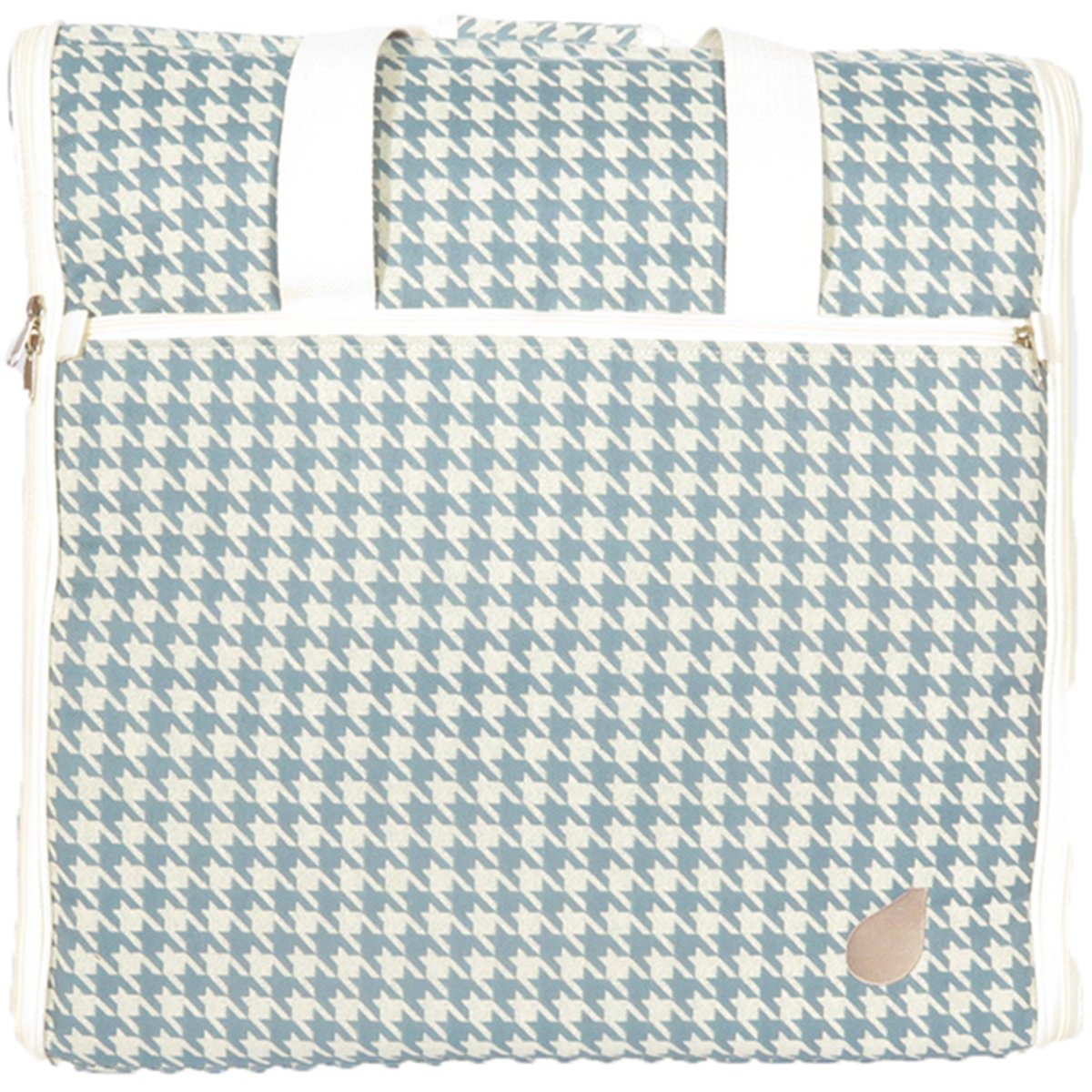 BluefigEmbroidery Arm Bag Designer Series 23 21 x 7-inch-Sabrina-Blue Houndstooth, Other, Multicoloured, 71.85 x 66.77 x 8.35 cm