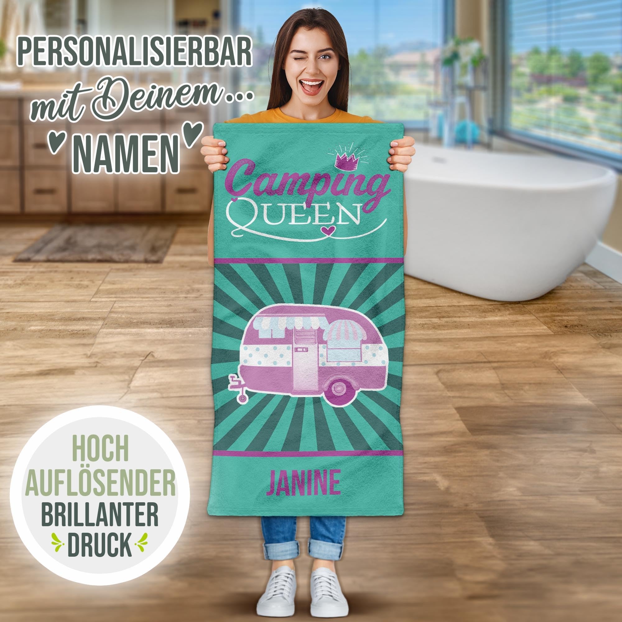 camping handtuch Print Royal PR Personalisiertes für Camper mit Spruch - Queen - mit Name Bedrucken | Camping Badetuch selbst gestalten, Individuelles Fotogeschenk für Campingfreunde cf-type-kids-ski-goggles Color:Gelb Fluo Tips for Booking a