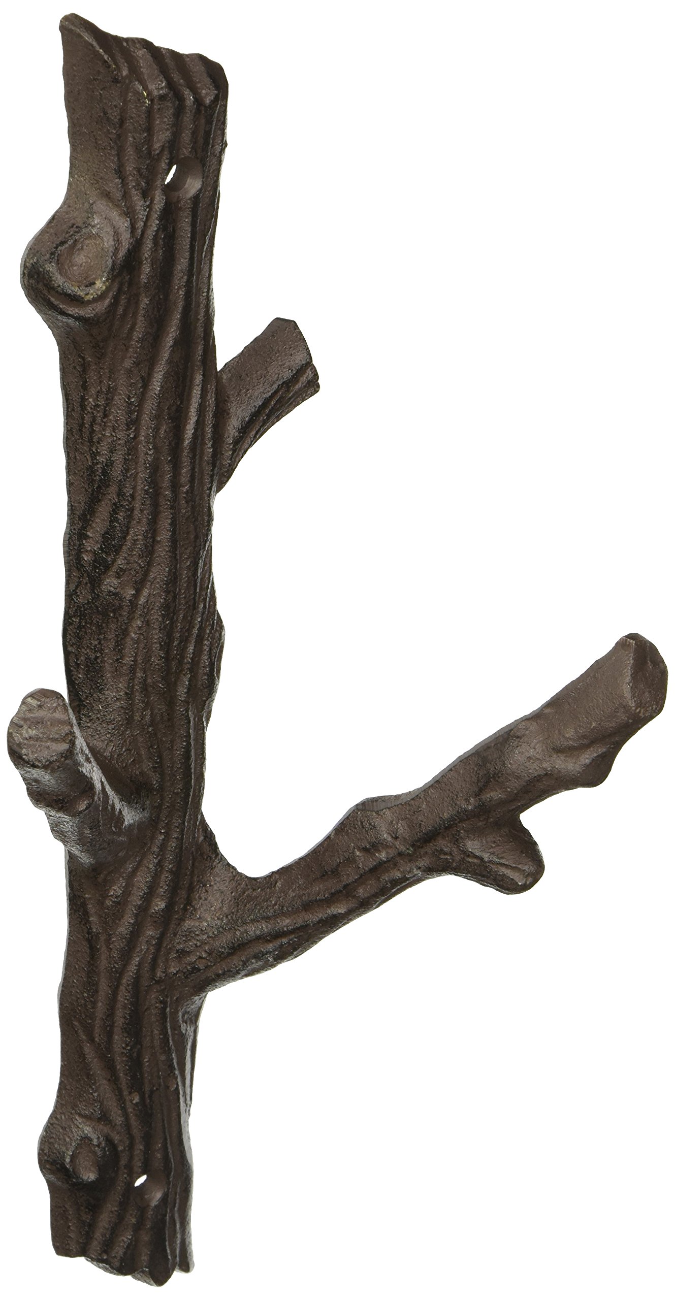 Grande branche double crochet robuste marron foncé pour suspendre les vêtements lourds
