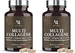 Apyforme - Pure Hydrolyzed Collagen and Hyaluronic Acid - 3 Patents and 16 Studies - 60 Capsules - Multi Collagen (2 Pack)
