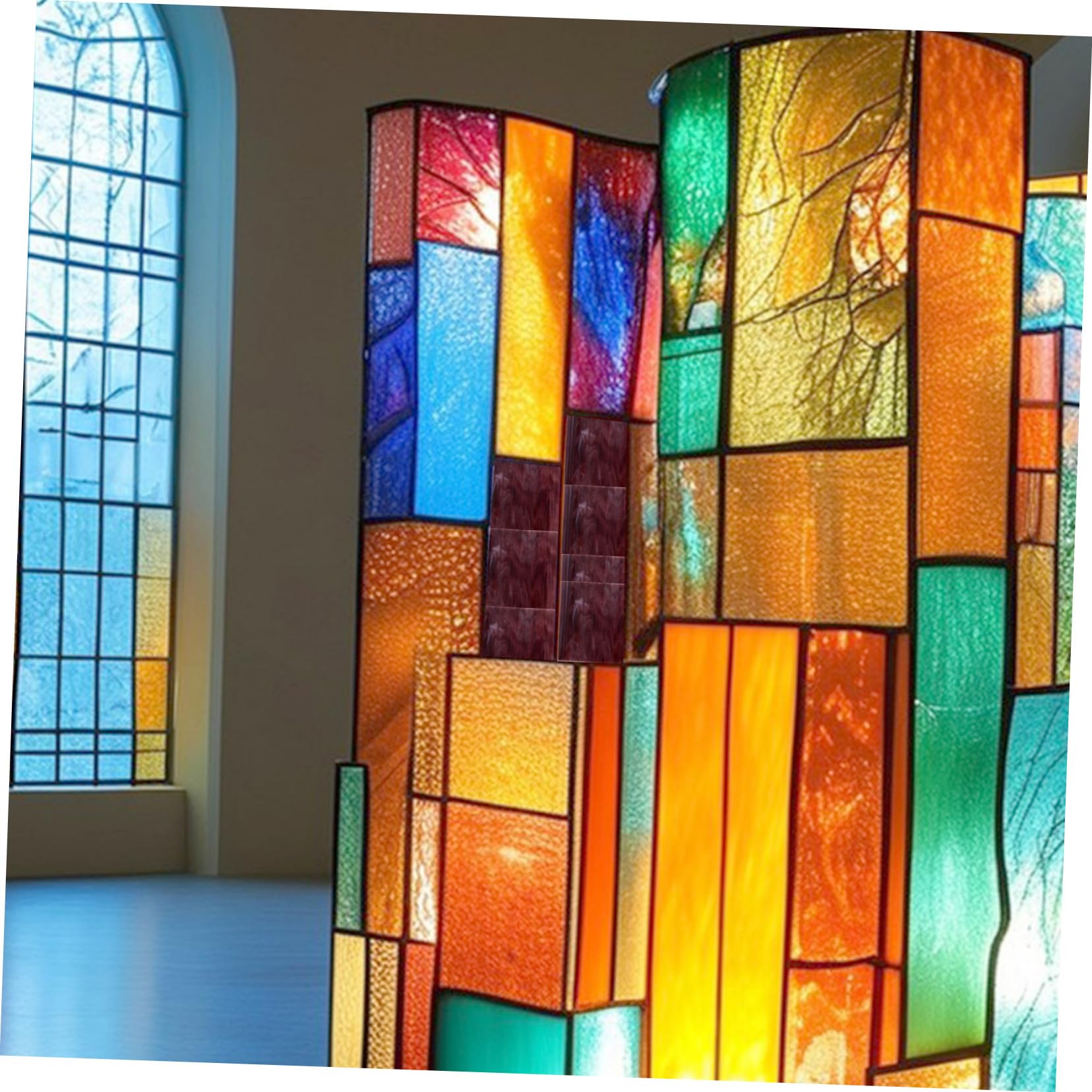 Artibetter 10stücke Buntglas-kits Kacheln Zum Basteln Buntglas-kits Für Anfänger Kleine Glas-diy-kacheln Buntglasplatten Glasplatten Für