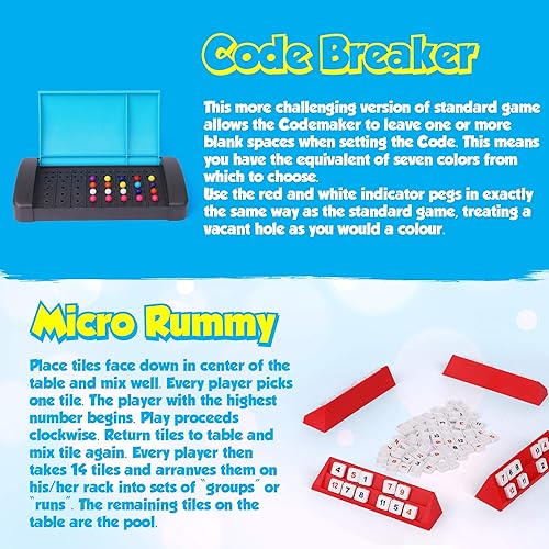 Miniatura 5 de Point Games 4 divertidos juegos de viaje – Surtido de juegos de mesa en una caja – Mejora la coordinación ojo-mano y estimula la estrategia y el