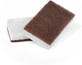 Full Circle In A Nutshell Scrubber Sponges, Set of 2 Walnut Shell Non-Scratch, Brown, 2 Count
