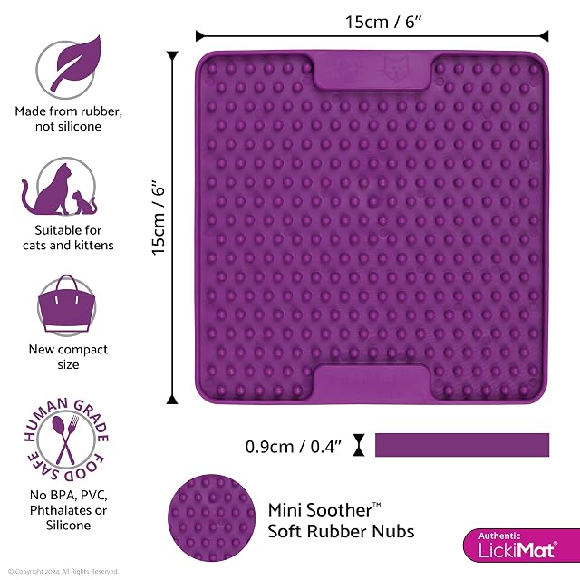 Foto 2 de 6 de LickiMat Cat Mini Classic - Alimentación moderna para toda la familia felina, alimentación lenta, reduce…