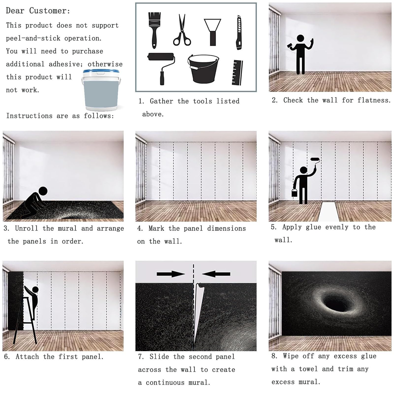 Tapeta Minimalistyczna czarna gwiaździste niebo 200 x 140 cm, plakat na ścianę fototapeta dekoracja ścienna salon sypialnia pokój dziecięcy, czarna