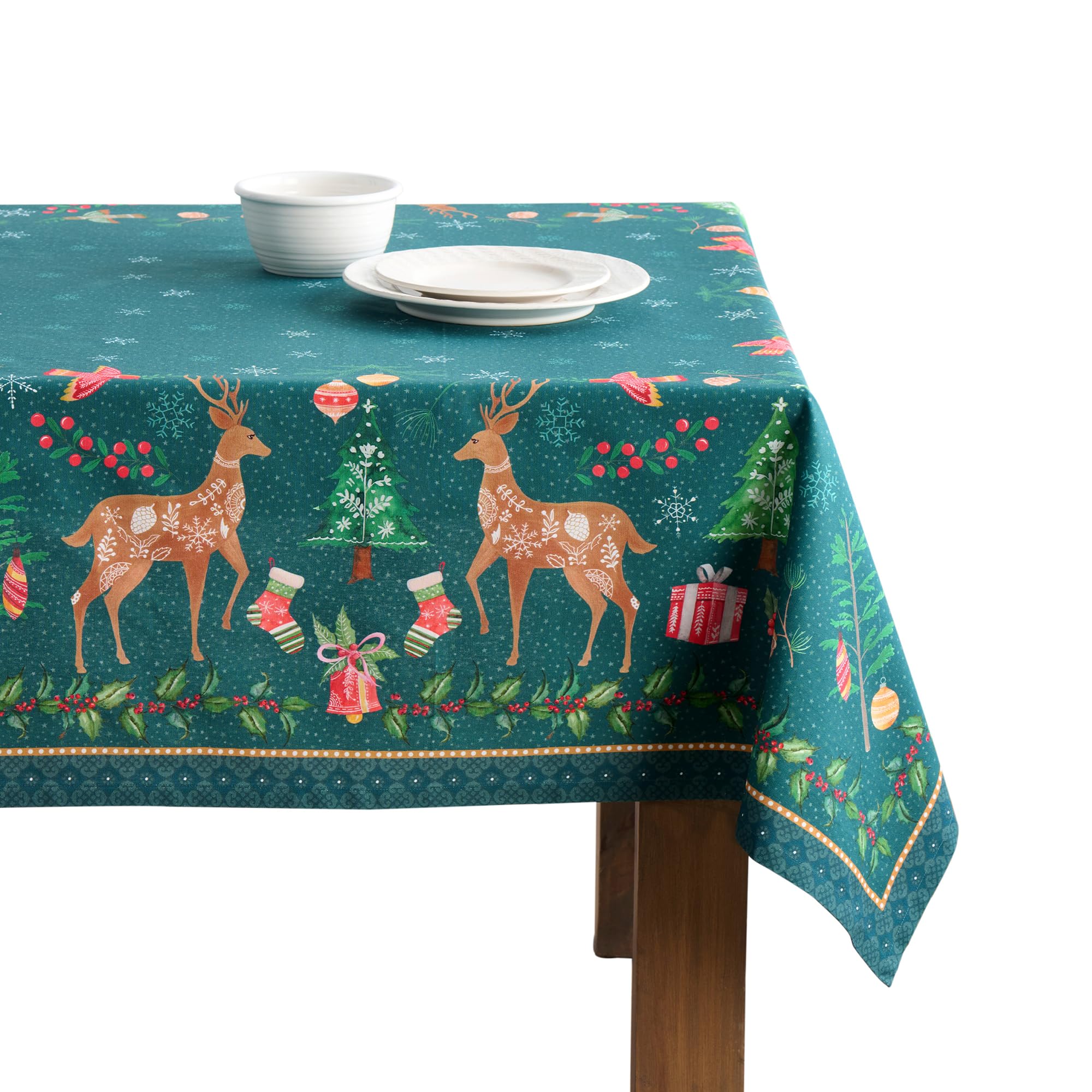 Maison d' Hermine Table Cloth Square Table Reusable 100% Cotton 60"x60" — image 1