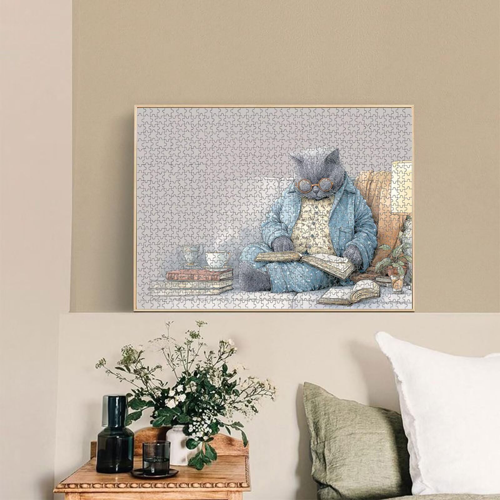 Puzzle 5000 elementów, kot i kreskówka trwałe drewniane puzzle 1T#1113