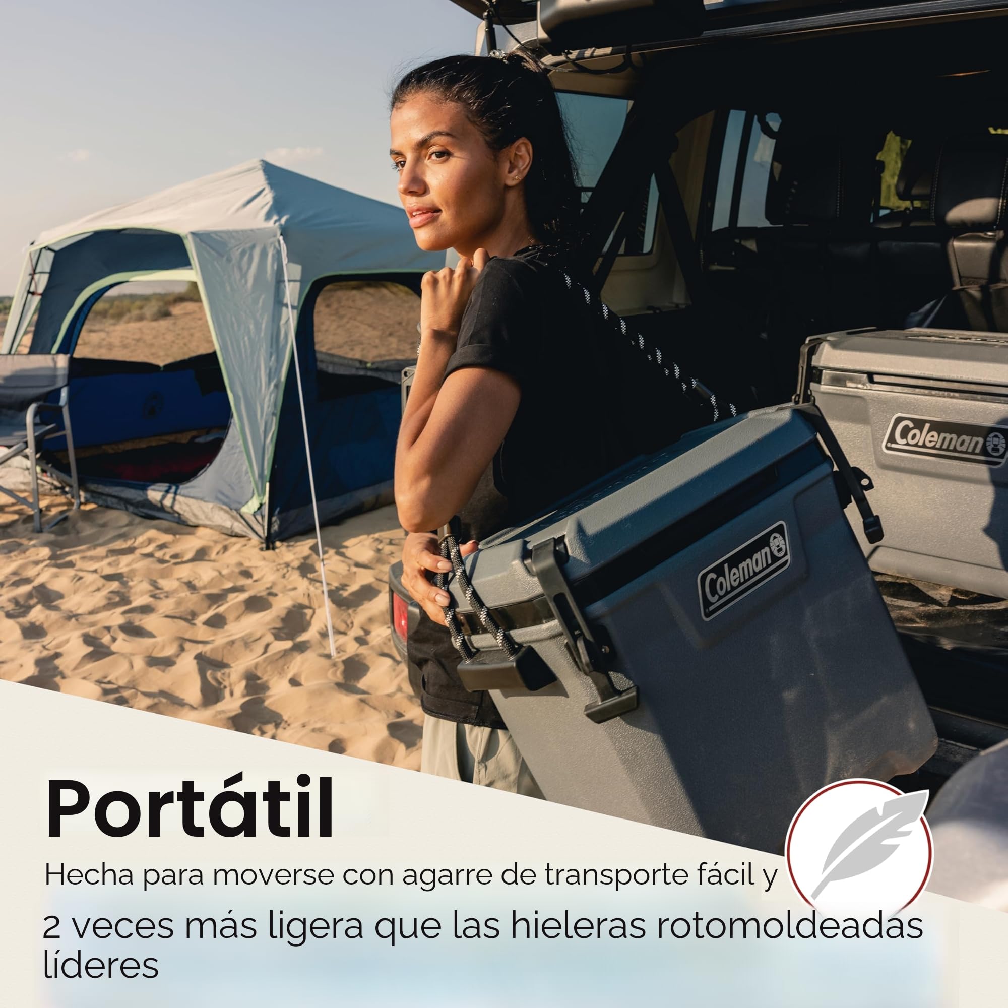 Coleman Convoy Nevera rígida Resistente con Aislamiento | Capacidad 27-62 L | Mantiene el Hielo hasta Durante 5 días | Aislamiento de Espuma Completo | Nevera portátil Grande para Uso en Exteriores