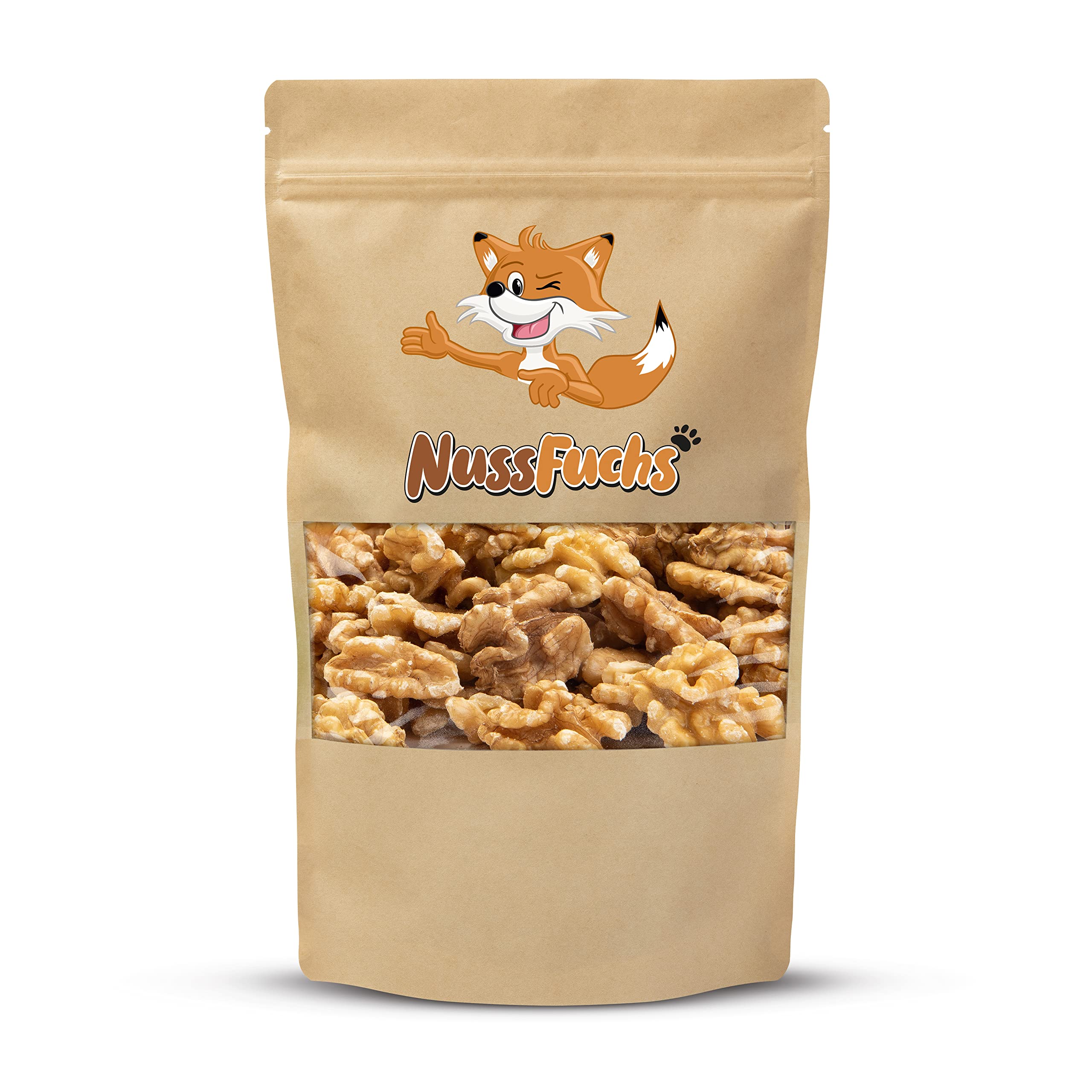 Walnüsse Walnusskerne 1kg - ohne Schale ganze Walnuss Kerne - naturbelassen ungeschwefelt ungesalzen ganz geschälte Kerne 100% Natural vegan - ideal als Zwischenmahlzeit mit nussigem Aroma (1kg)