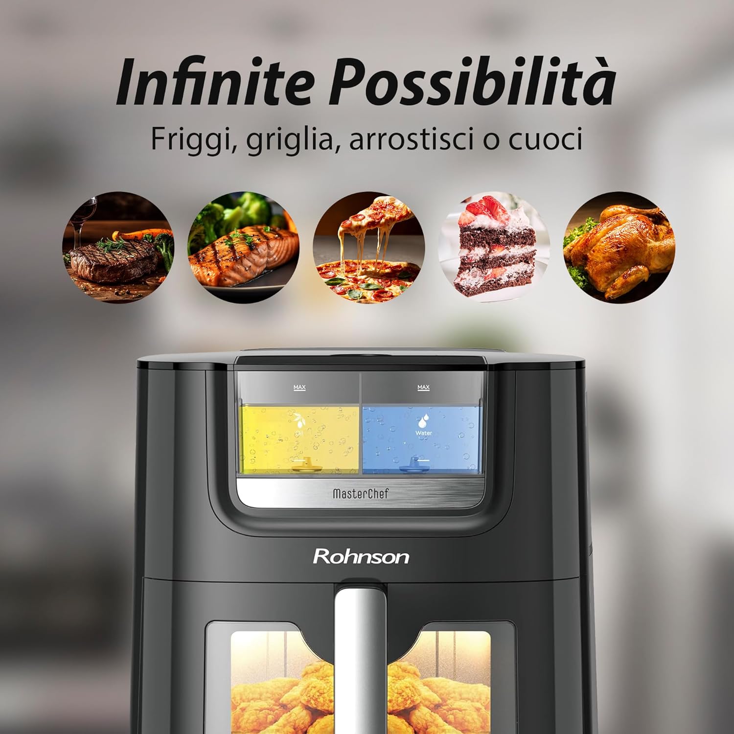 Rohnson R-2887 MasterChef Air Fryer XXL cooking versatility