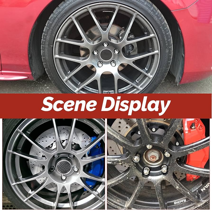 Unique Bargains M12x1.5 Car Wheel Lock Lug Nuts Set Anti Theft Lug Nut Screw Red