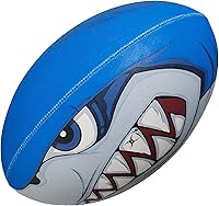Gilbert Shark Bite Force Rugby Ball - Durable Grippy Design for Training, Beach Play & Fun Gifts