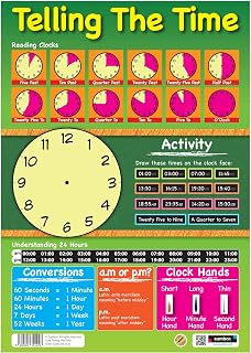 Sumbox Telling The Time Write On Activities Educational Poster, 2122