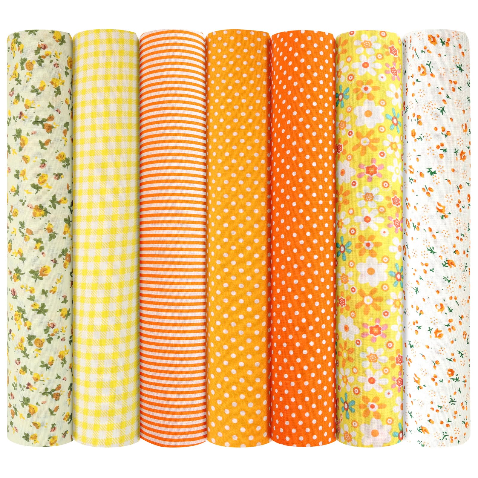 7 pezzi Quadratini di Stoffa 50cm x 50cm, 100% Patchwork Cotone Tessuto, Tessuti Motivi Stampati Stoffe, Quadrati Pretagliati Floreali per Cucito Creativo, Artigianali, Decorazioni Fai da Te