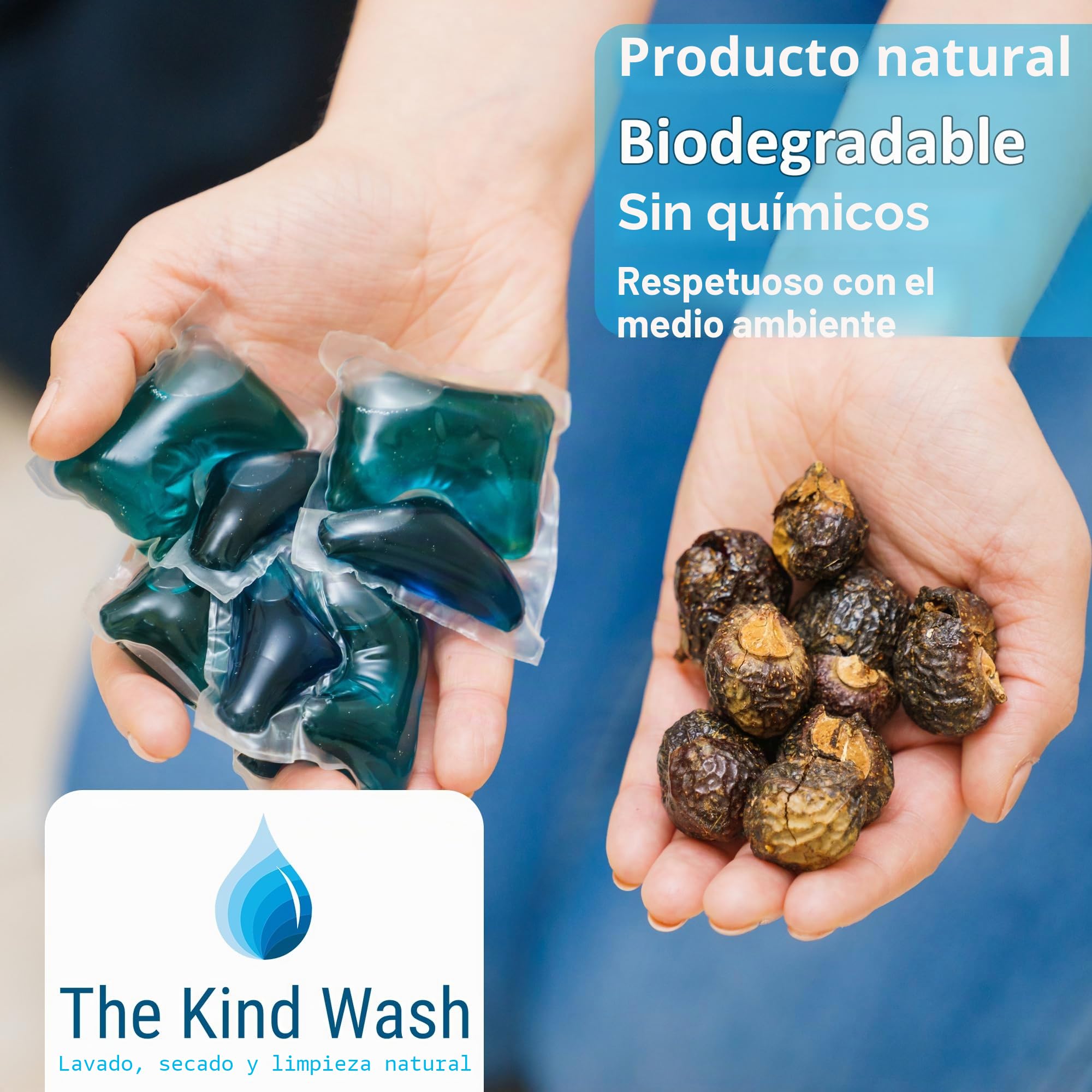 Jabón de Nueces de Lavandería 200g - Detergente Natural y Orgánico para Ropa - Alternativa al Jabón en Polvo y Hojas - Limpiador Ecológico
