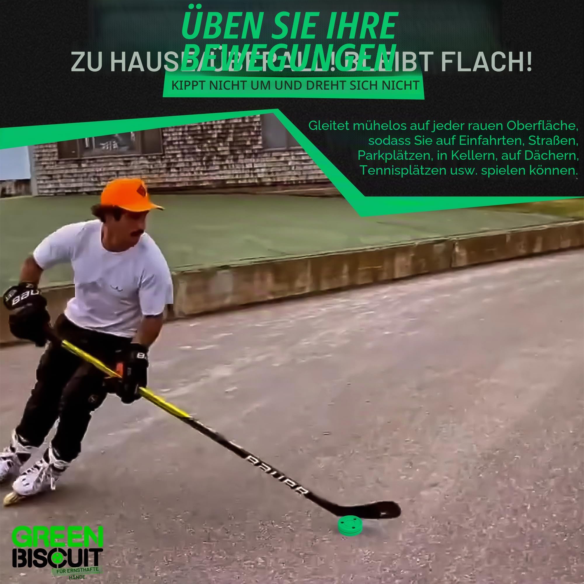 Green Biscuit Combo Passing + Shooting Training Pucks
