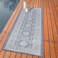 Vista 19 de Keen Home Design - Alfombra de pasillo para terraza al aire libre - 2x10 Lavable para interior/exterior para patio, cocina, balcón, playa, jardín