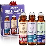 UpNature Self Care Stocking Stuffers for Women Essential Oils Roll On Set - Breathe, Beauty & Calm Oil Roller for Aromatherapy and Relaxation Stress Relief Gifts for Women
