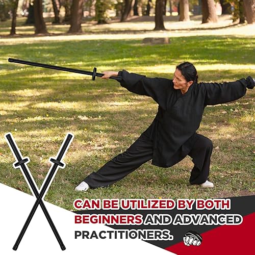 Miniatura 7 de 2 espadas de espuma de 33.5 pulgadas para práctica, espada de entrenamiento acolchada, Kendo, palos Bokken para adultos, artes marciales, lucha,