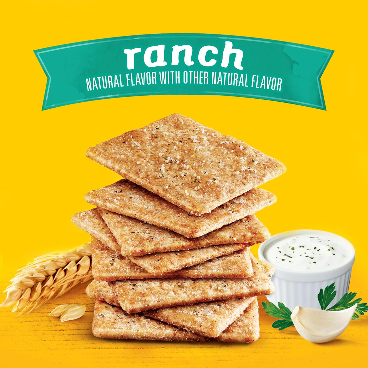 Wheat Thins Ranch Snacks, Whole Grain Wheat Crackers, Bulk Snack Crackers, 6-8.5 oz Boxes