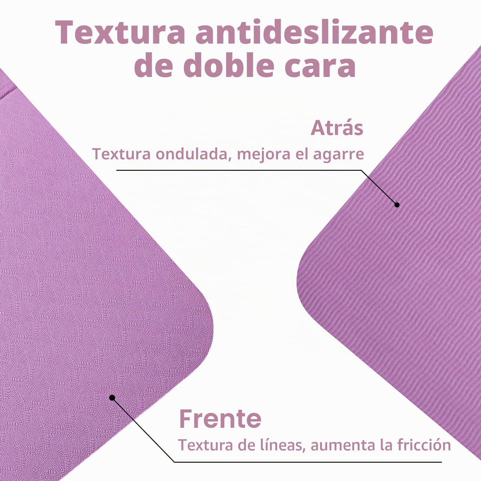 Esterilla de yoga plegable Esterilla de fitness portátil Esterilla de yoga de viaje Esterilla deportiva antideslizante de TPE para pilates,gimnasia,entrenamiento y viajes,183 x 61 x 0,5 cm