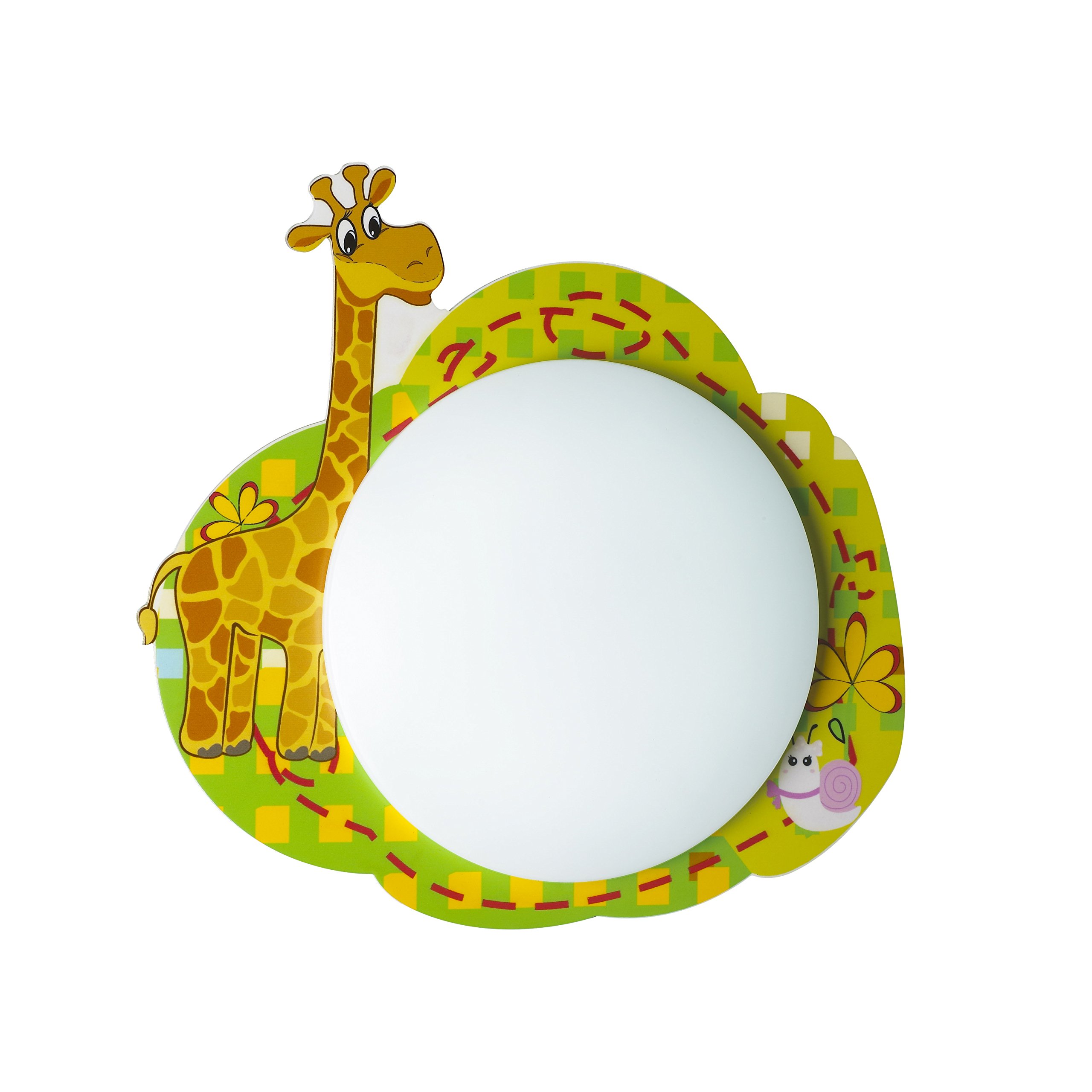 Applique murale girafe multicolore plafonnier 31x33 cm - 4
