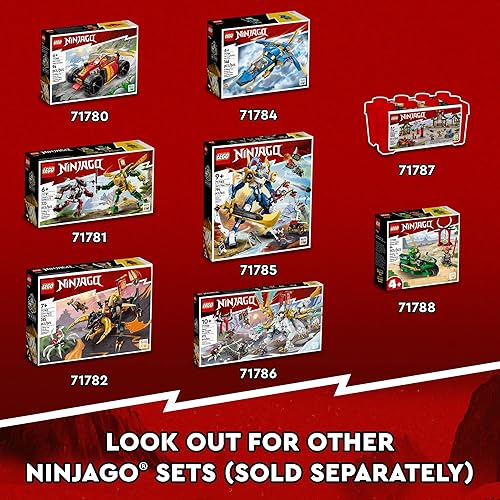 Miniatura 7 de LEGO NINJAGO Kai’s Mech Rider EVO 71783, juguete de moto ninja actualizable, figura de acción Mech y 2 minifiguras de guerrero óseo, juguetes