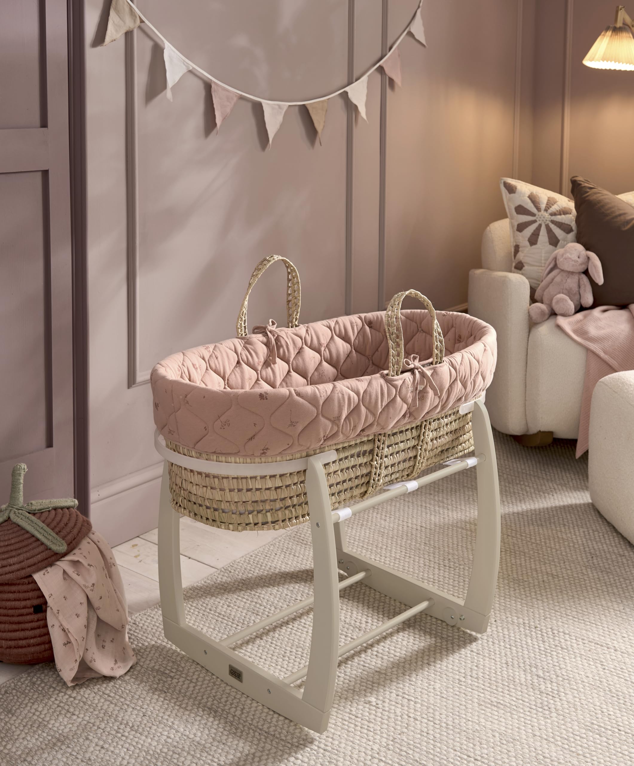 Mamas & Papas Moses Basket Rocking Stand Cashmere, Grey - Image 4