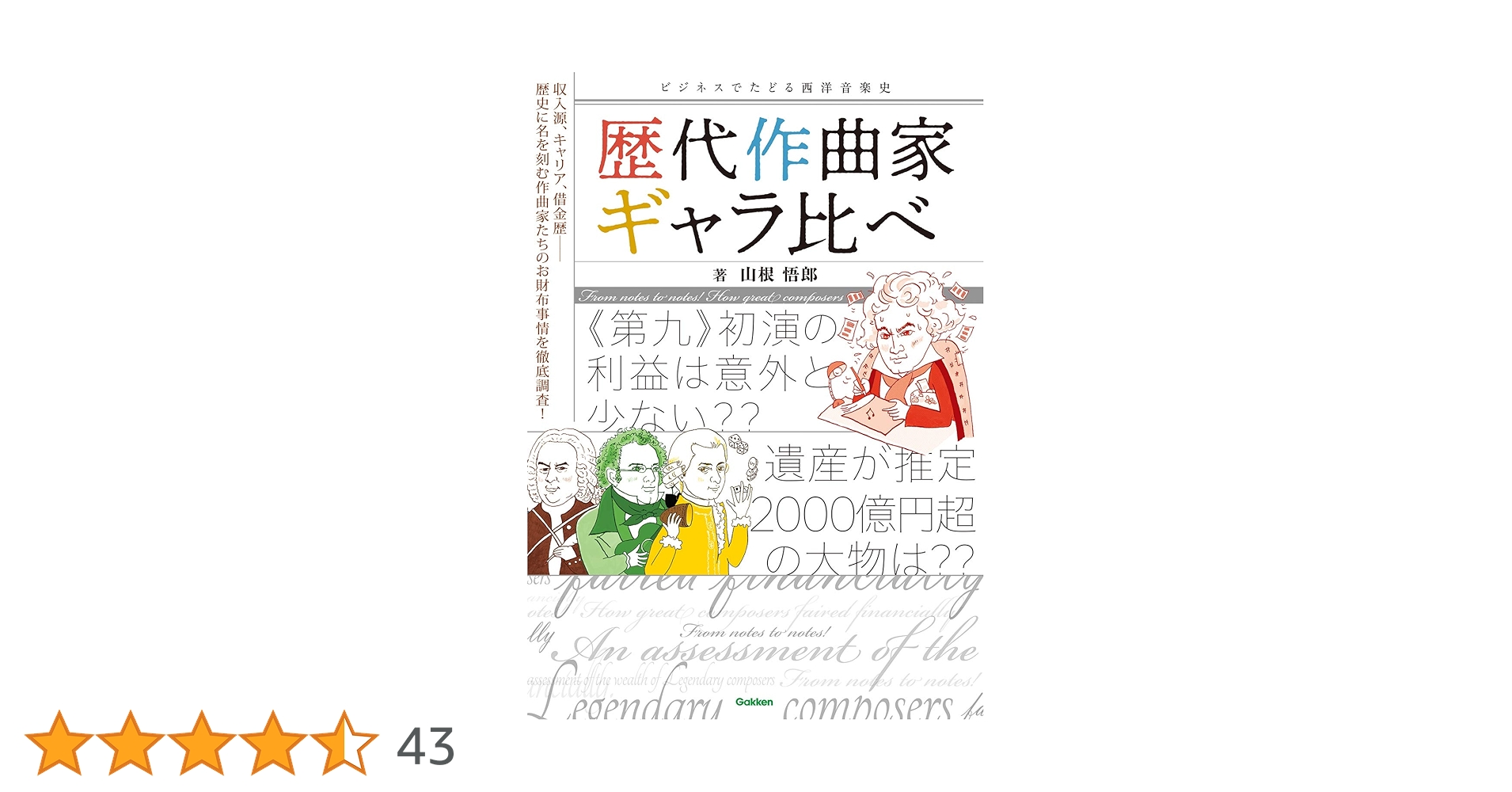 歴代作曲家ギャラ比べ-ビジネスでたどる西洋音楽史 | 山根 悟郎