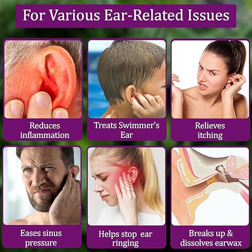 Miniatura 3 de Aceite orgánico de oído para infecciones de oído  Gotas naturales para el dolor de oído, eliminación de orejas de nadador y cera  Remedio para el