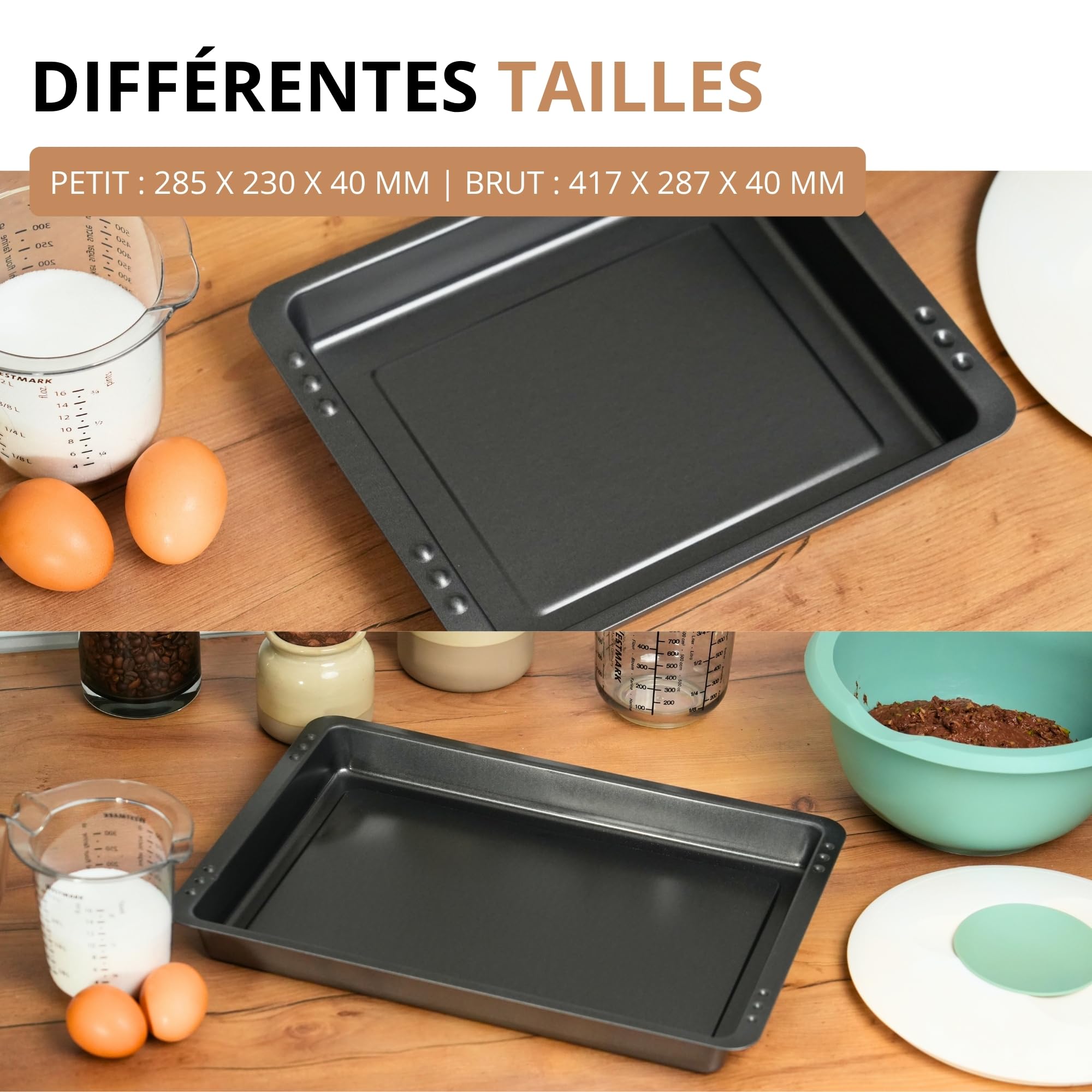 Westmark Plat à Gratin/Moule à Pâtisserie, extra haut, acier laminé à froid, Back Meister, anthracite, 32962270
