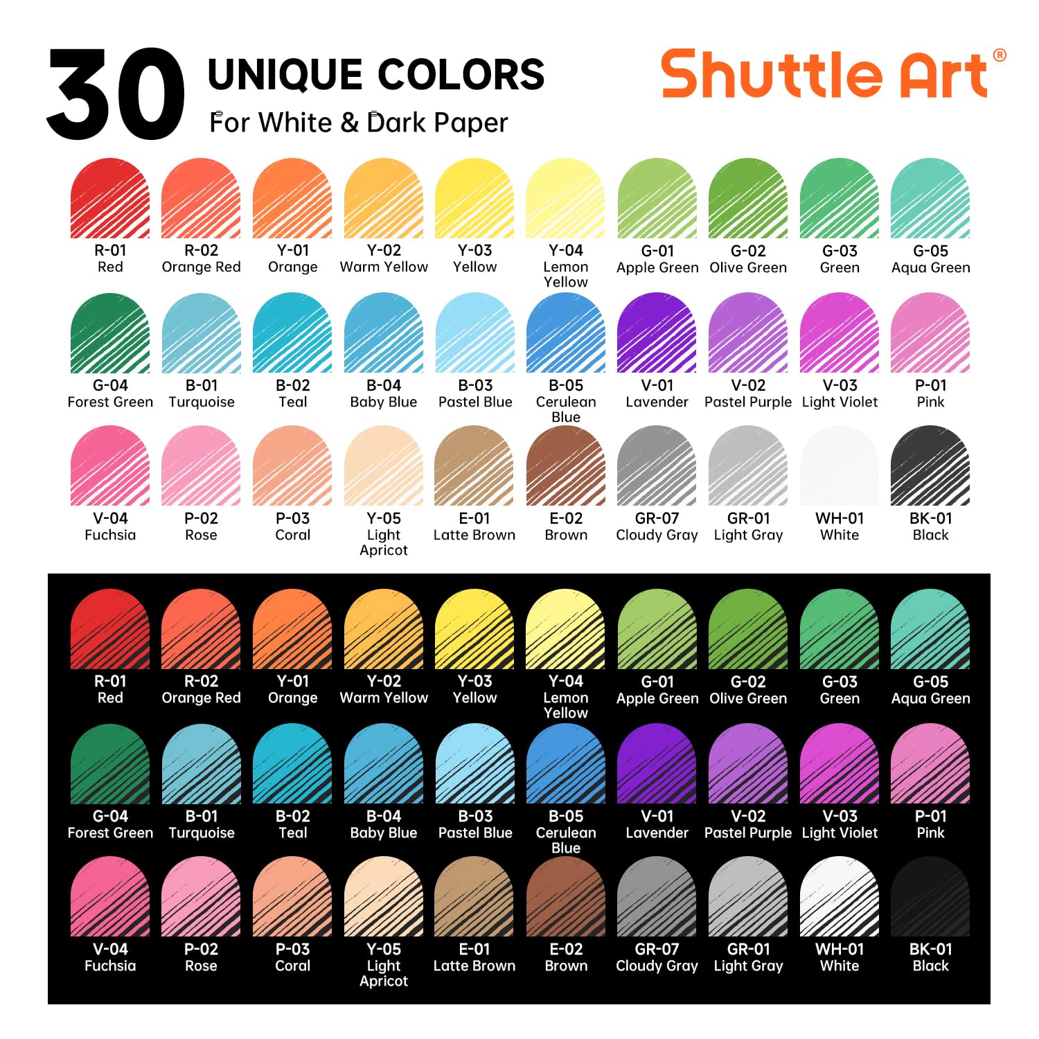 Shuttle Art 30 Color Gel Pens - Coloring & Journaling -3 Shuttle Art 30 Color Gel Pens - Coloring & Journaling -3