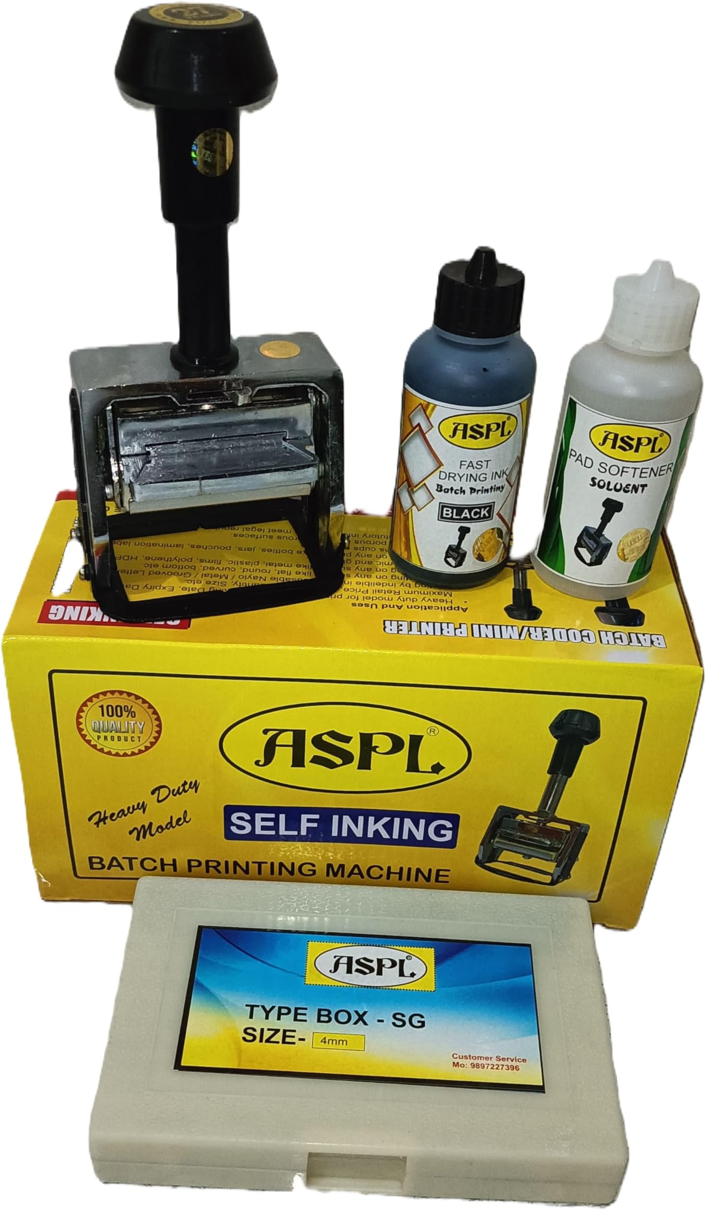 ASPL (3mm) Heavy Duty Batch Printing Machine (Batch NO., Packing Date, Expiry Date, MUXIMUM Retail Price, NET Weight, Quantity, Size, ETC.) M222 (3mm)