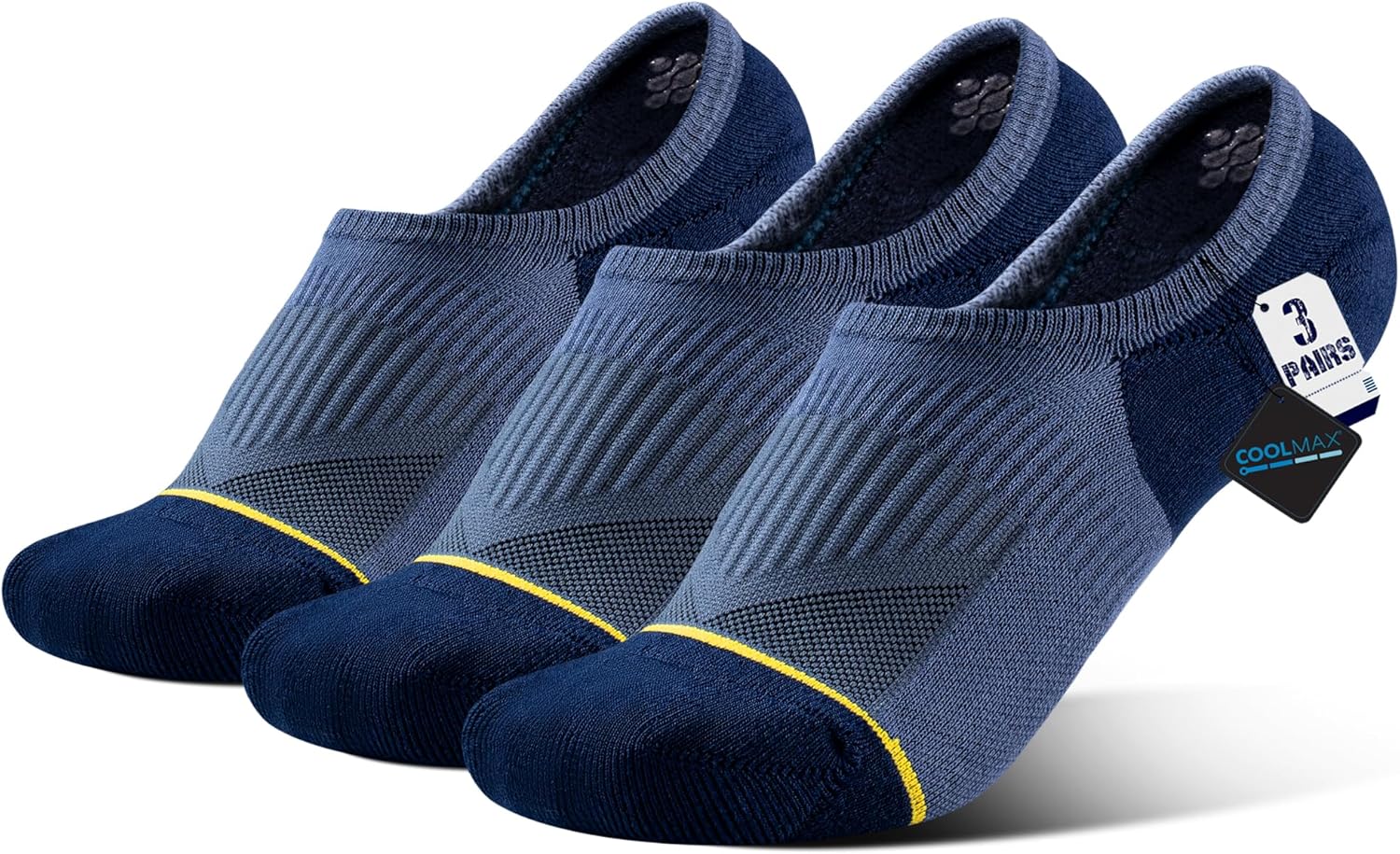 BRISIRA Bamboo Viscose Compression No Show Socks Men Athletic Running Extra Cushion Moisture Wicking No Blister Sport Low Cut