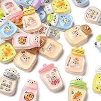 Vista 10 de LiQunSweet 50 dijes de calabaza de resina opaca con parte trasera plana para Halloween, accesorios para hacer joyas para el cabello, decoraciones