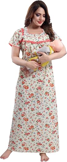 Soulemo Women Cotton Maxi Nighty