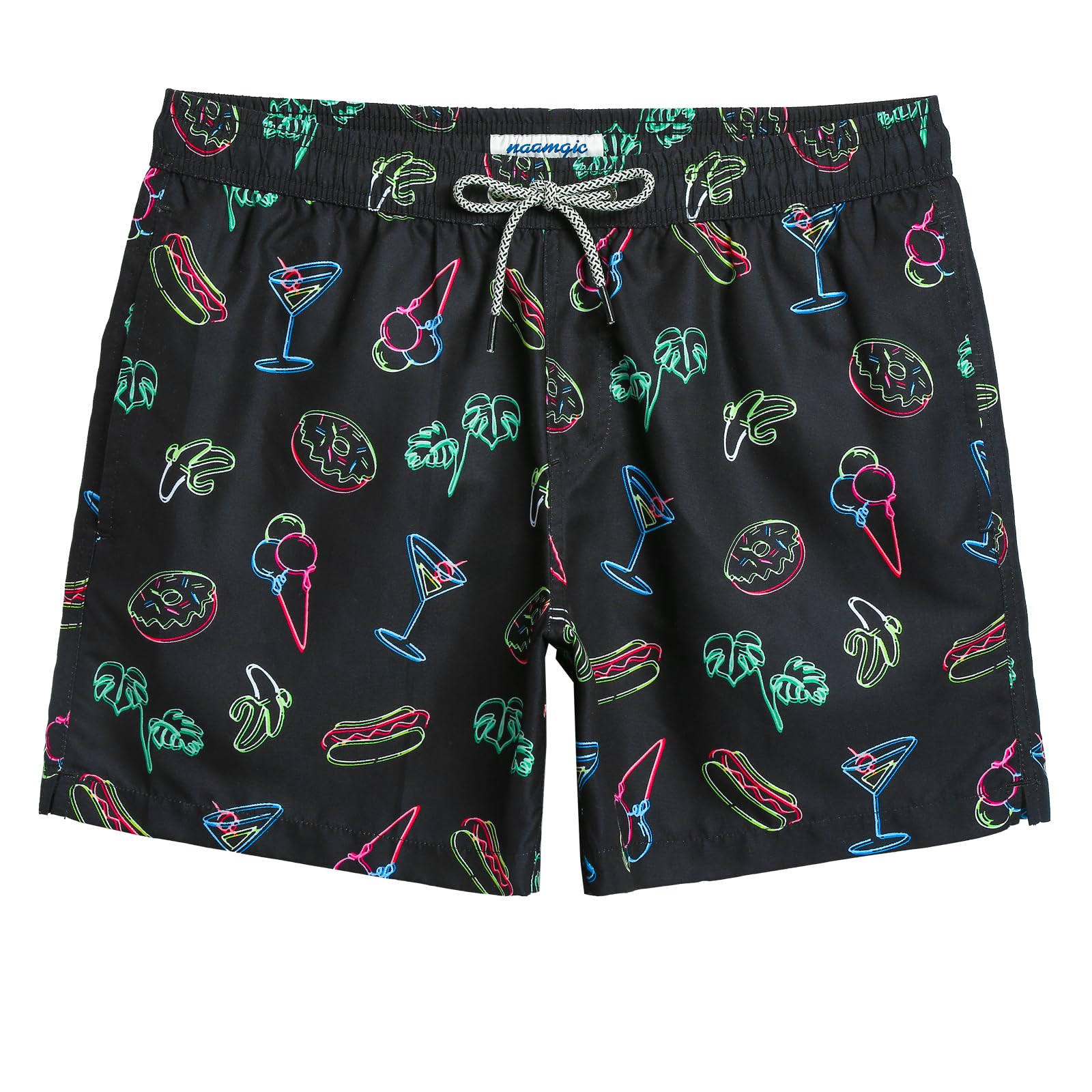 maamgic Mens Swim Trunks 5 Inch with Mesh Liner Breathable for Beach