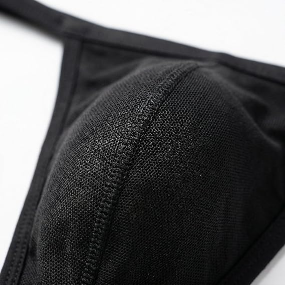 Men's Modal G-string Ultra-Lightweight Thong Breathable Tanga Contoured Front Pouch Comfortable Fit