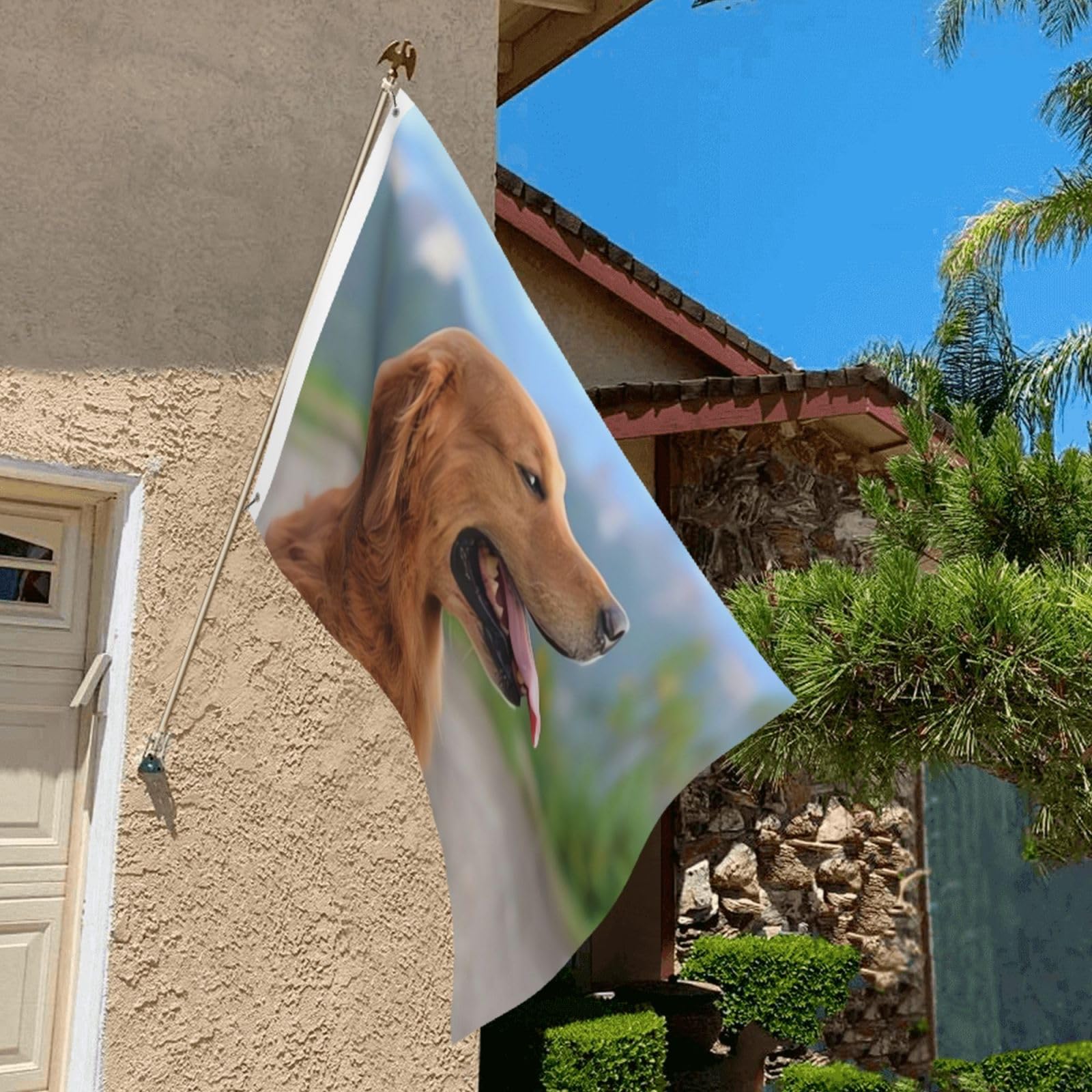Golden Retriever Gartenflagge – Willkommens-Flagge Für Hundeliebhaber | 30,5x45,7 Cm, Doppelseitig