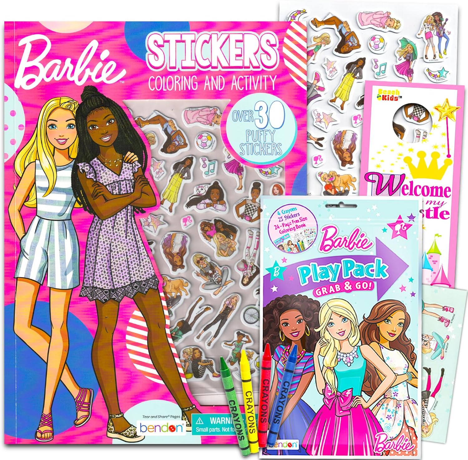 Amazon.com: Barbie Coloring & Activity Books for Kids Ages 4-8 - Bundle ...