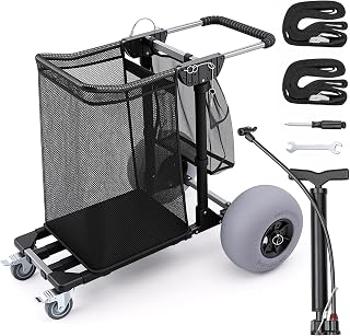 Beach Cart with 13'' Balloon Wheel for Sand