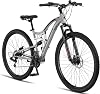 Chillaxx Bike Falcon Premium Mountain Bike in 24 26 27.5 and 29 Inch - Bicycle for Boys Girls Women and Men - Disc Brake - 21 Speed Gears - Full Suspension