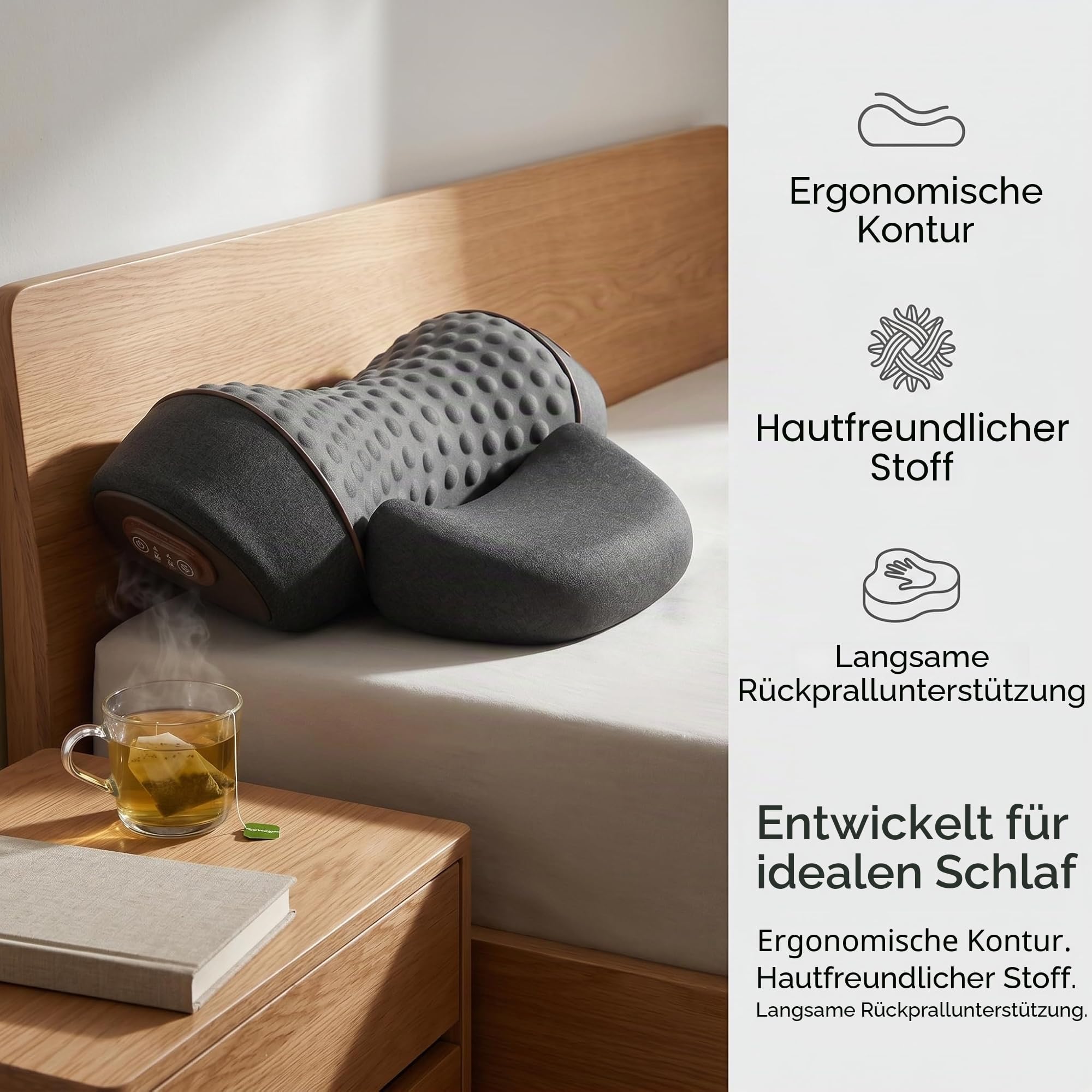 2027 Revitool PhysioRest 3in 1 Massagekissen, 39° Winkel Revitool Nacken