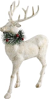 Athoinsu 12' Christmas Reindeer Figurine Table Desk Decorations Xmas Elk Ornaments Holiday for Party Supplies (Plastic)